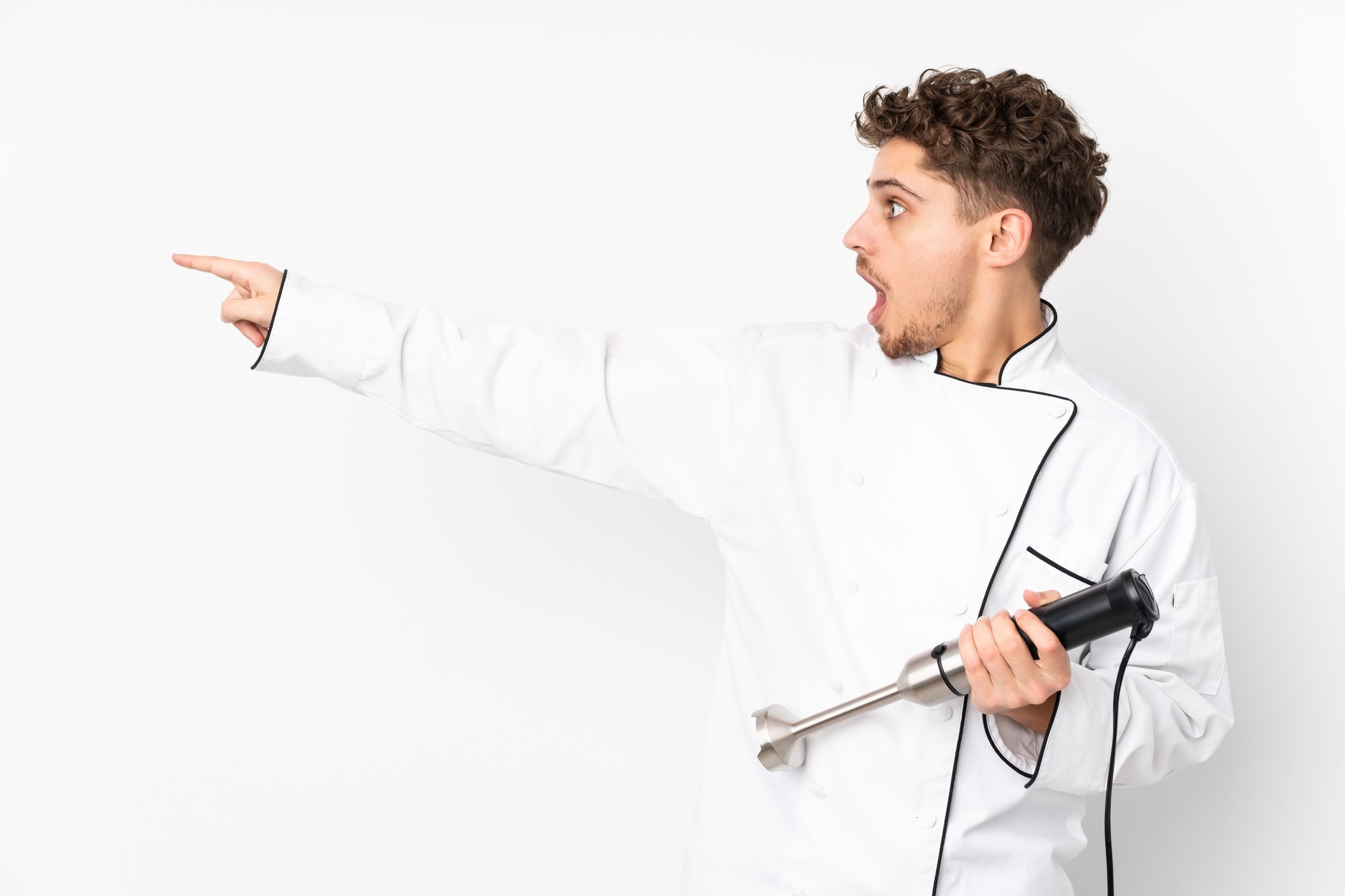 Instructor demonstrating technique with pan